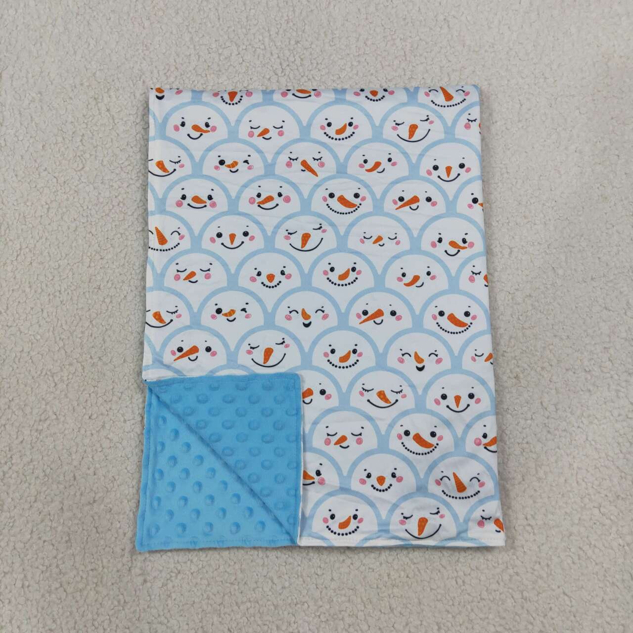 Toddle kids Christmas snowman soft blanket