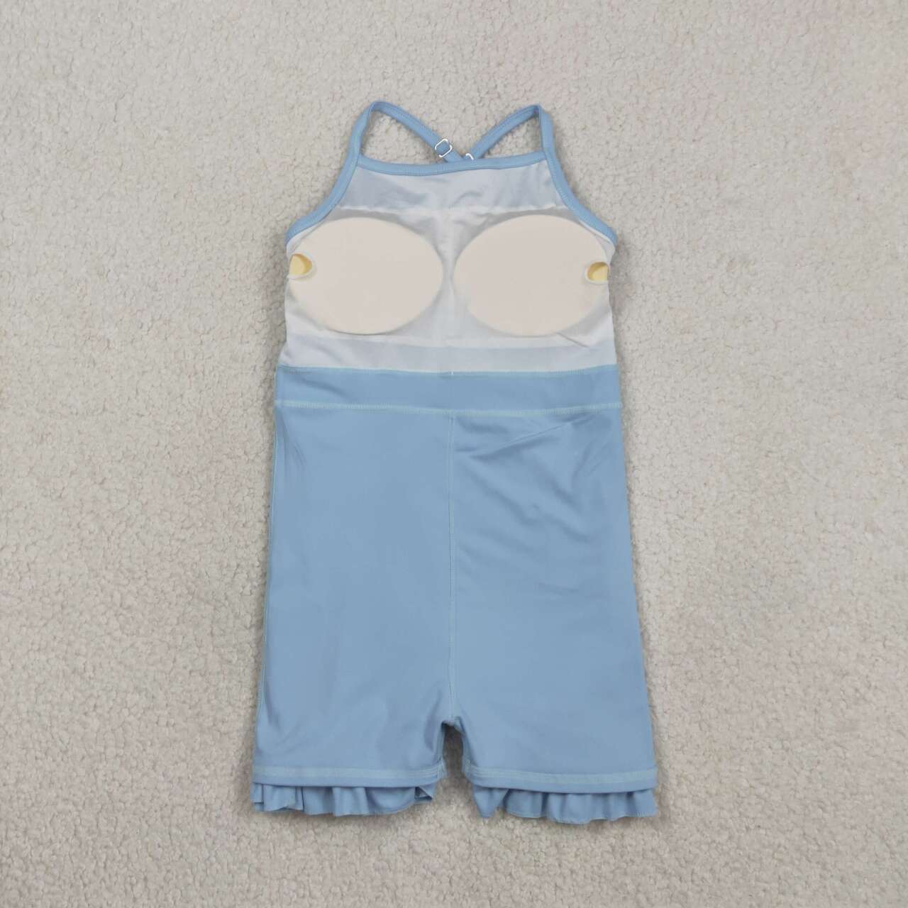 Sky blue color design girls yoga dress