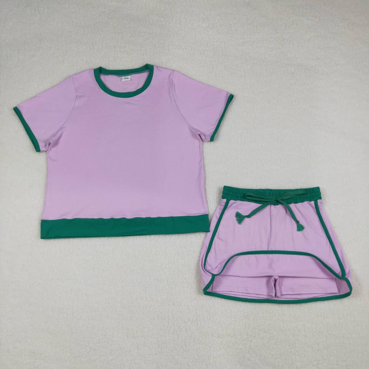 Mommy and me short sleeve cotton skorts outfit
