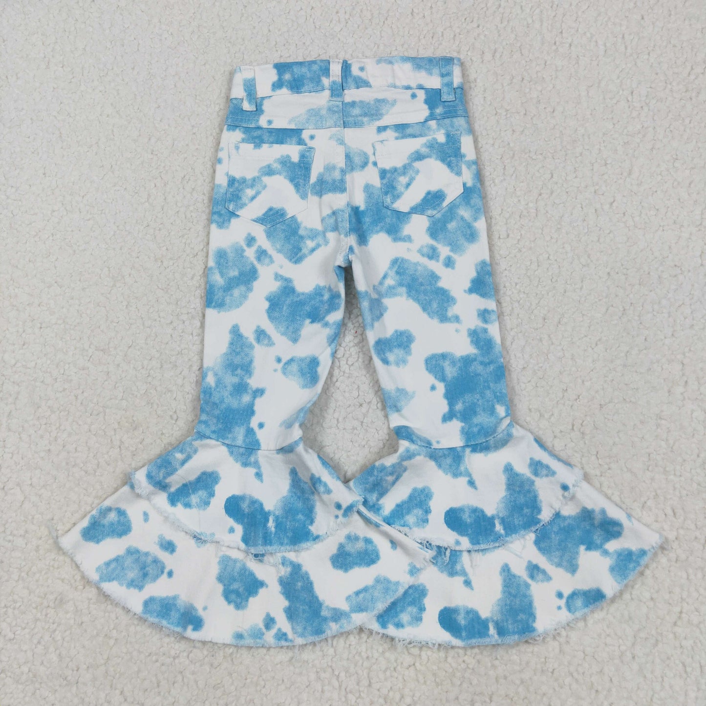 baby girls blue cowhide jeans bell bottoms