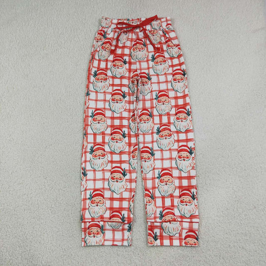Adult women christmas santa print milk silk pants