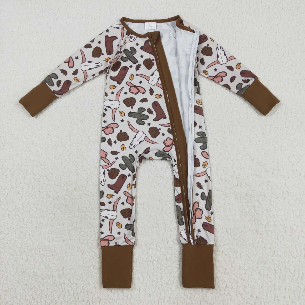 USA SHOP Western cowboy long sleeve romper