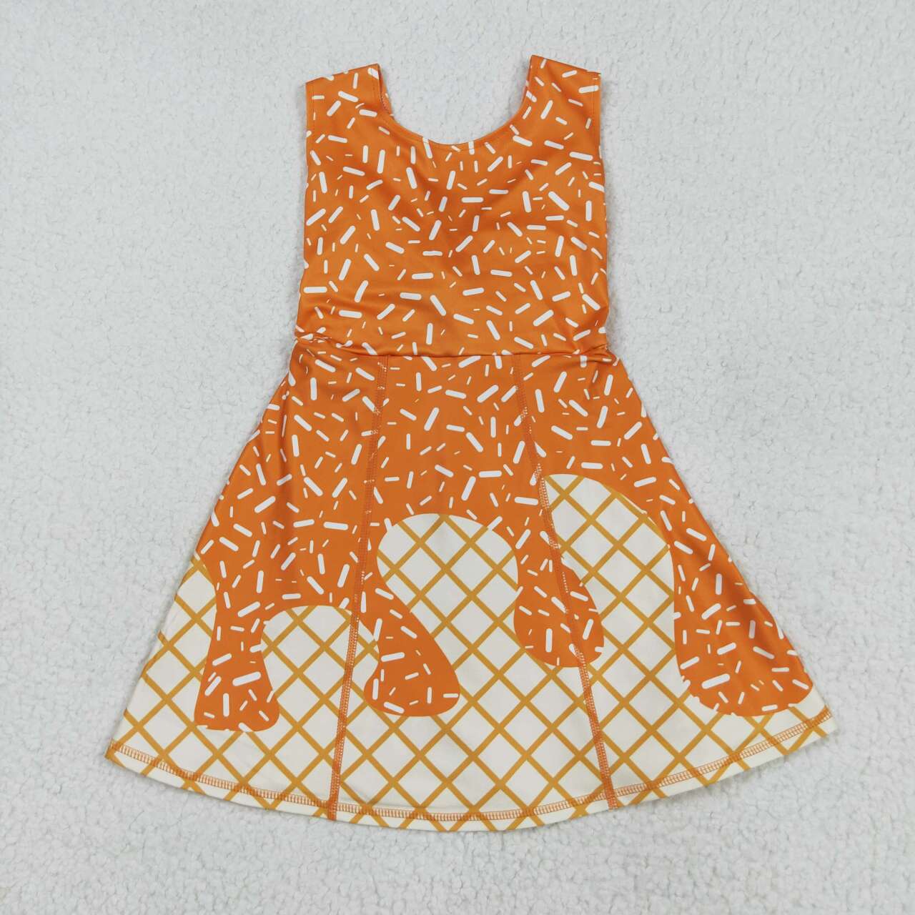 Baby girls yellow active wear athletic summer yoga lace ruffle dress