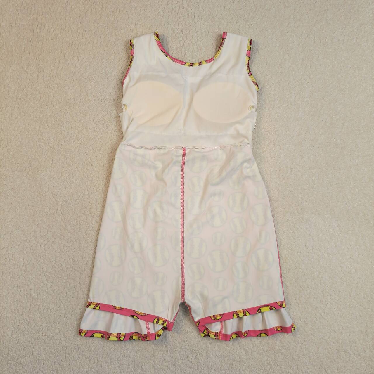 Toddle girls softball design yoga dress