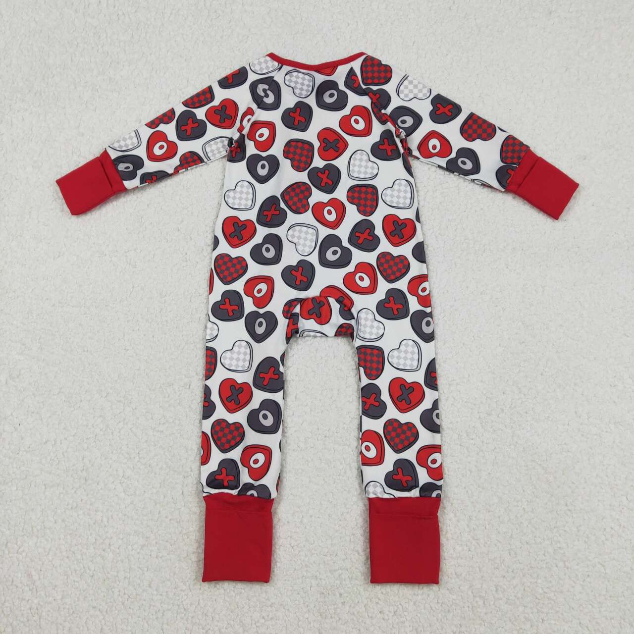 Toddle baby Valentines heart long sleeve romper