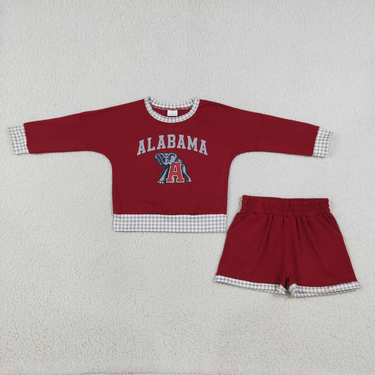 ALABAMA long sleeve pullover vinyl top matching shorts girls outfit