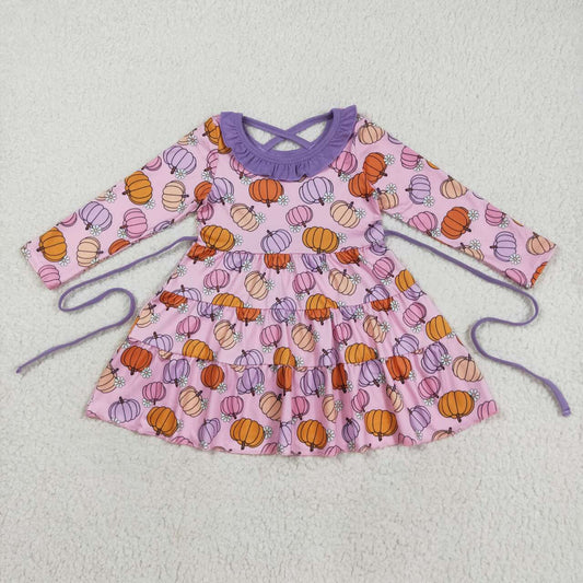 Toddle girls colorful pumpkin design dress