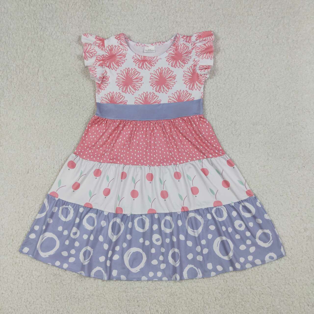 Flowers design toddle girls summer dress