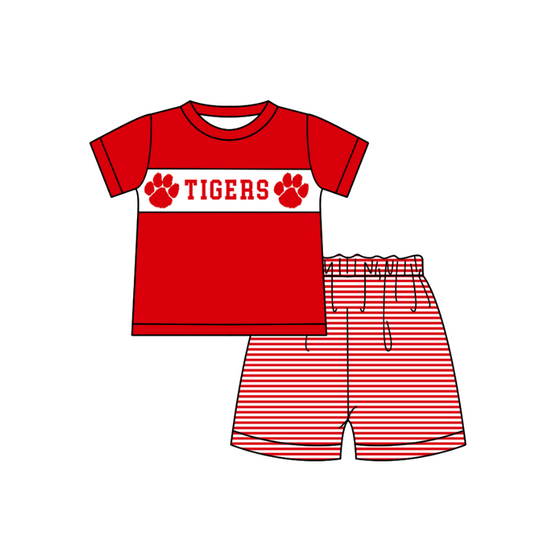 Custom team top matching shorts boy summer outfit