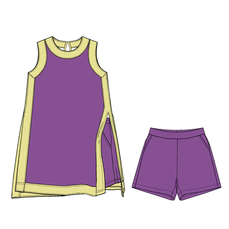 baby girls sleeveless dress matching shorts yoga clothing set