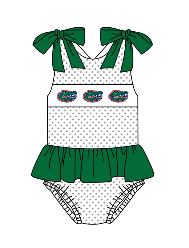 Girls one piece custom team design swimwear