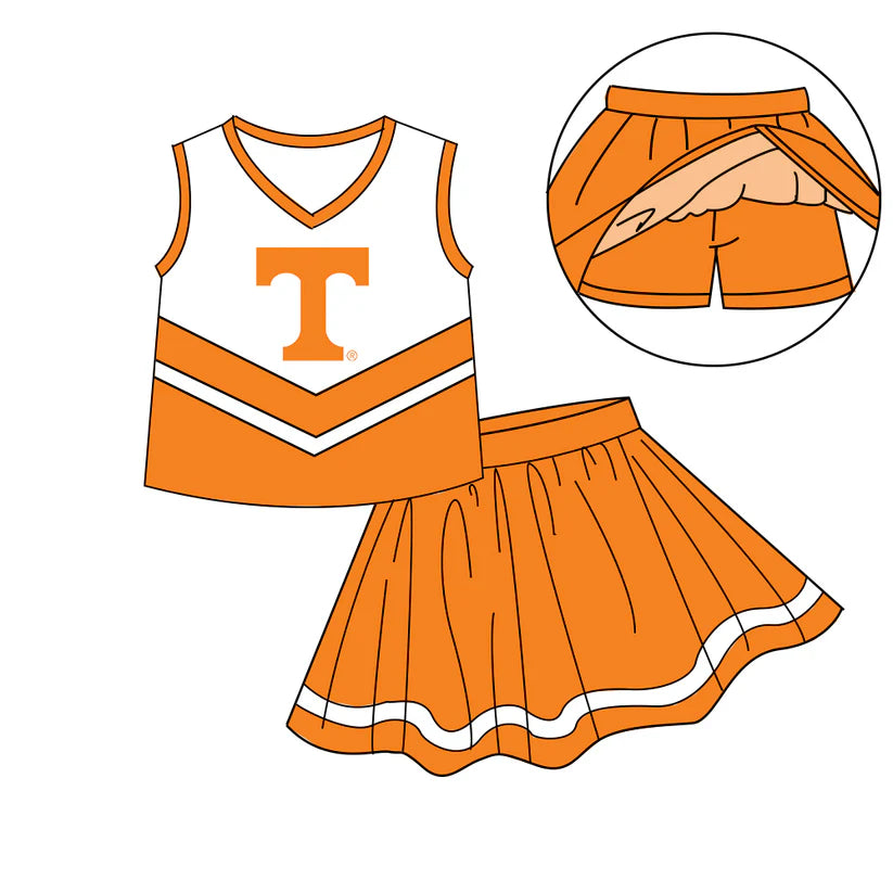 toddle girls cheer team skirt set