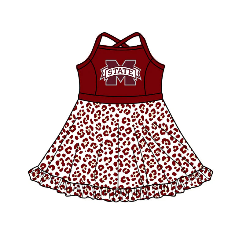 Toddle girls wholesale custom school team design yoga dress