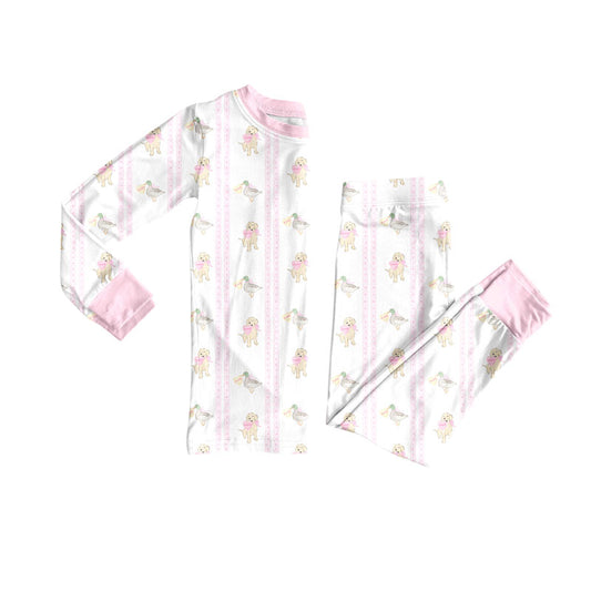 Valentines dog design kids pajama set wholesal factory price