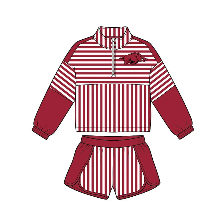 Toddle kids custom team arkansas design long sleeve outfit