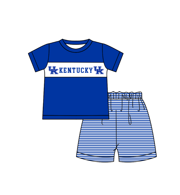 Custom team top matching shorts boy summer outfit