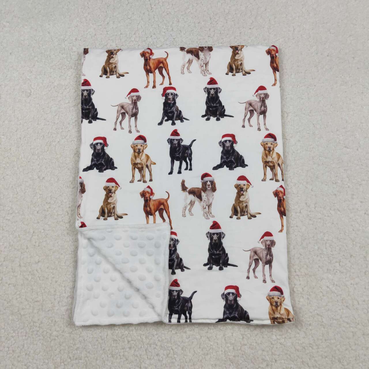 Christmas dog print toddle kids mini blanket