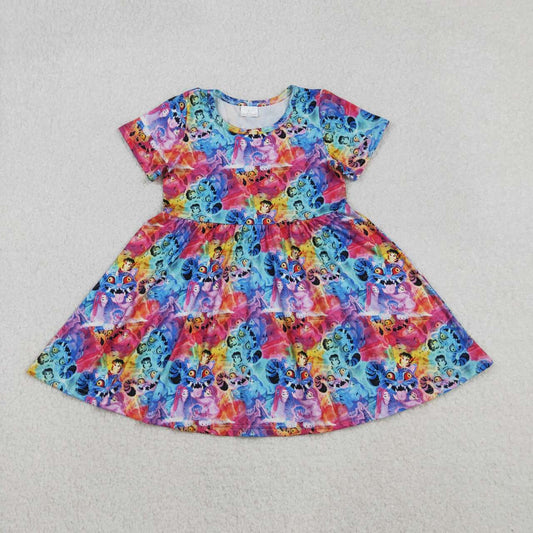 Girls movie design short sleeve summer dress