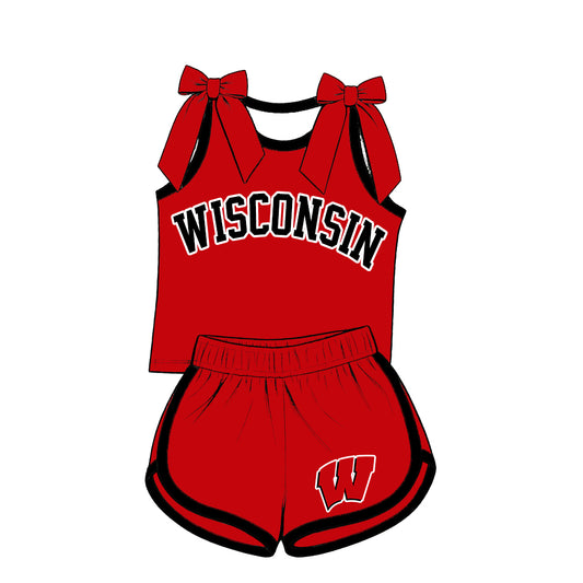 Custom team top matching shorts girl summer outfit wholesale factory price