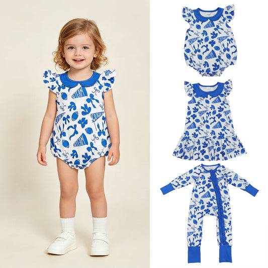 Toddle girls blue team design girls dress