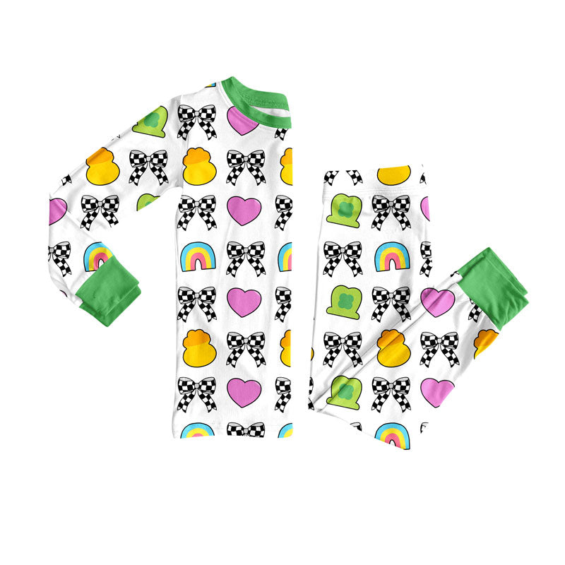 Saint Patrick's Day kids long sleeve pajama set wholesal factory price