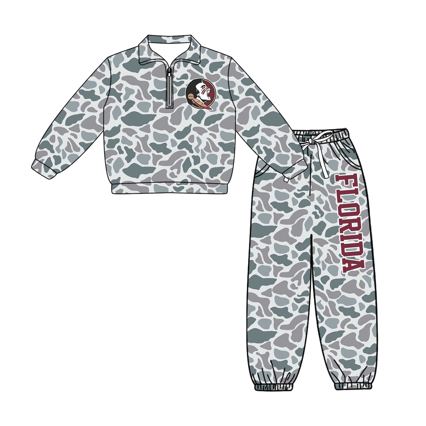 Toddle kids custom Florida team design long sleeve outfit