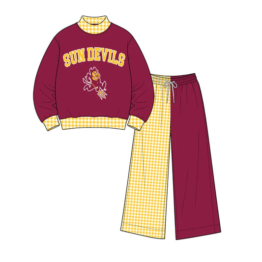 Toddle kids girls custom design long sleeve outfit