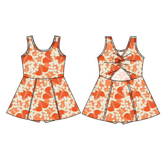 wholesale kids clothes custom active wear watermelon design dress