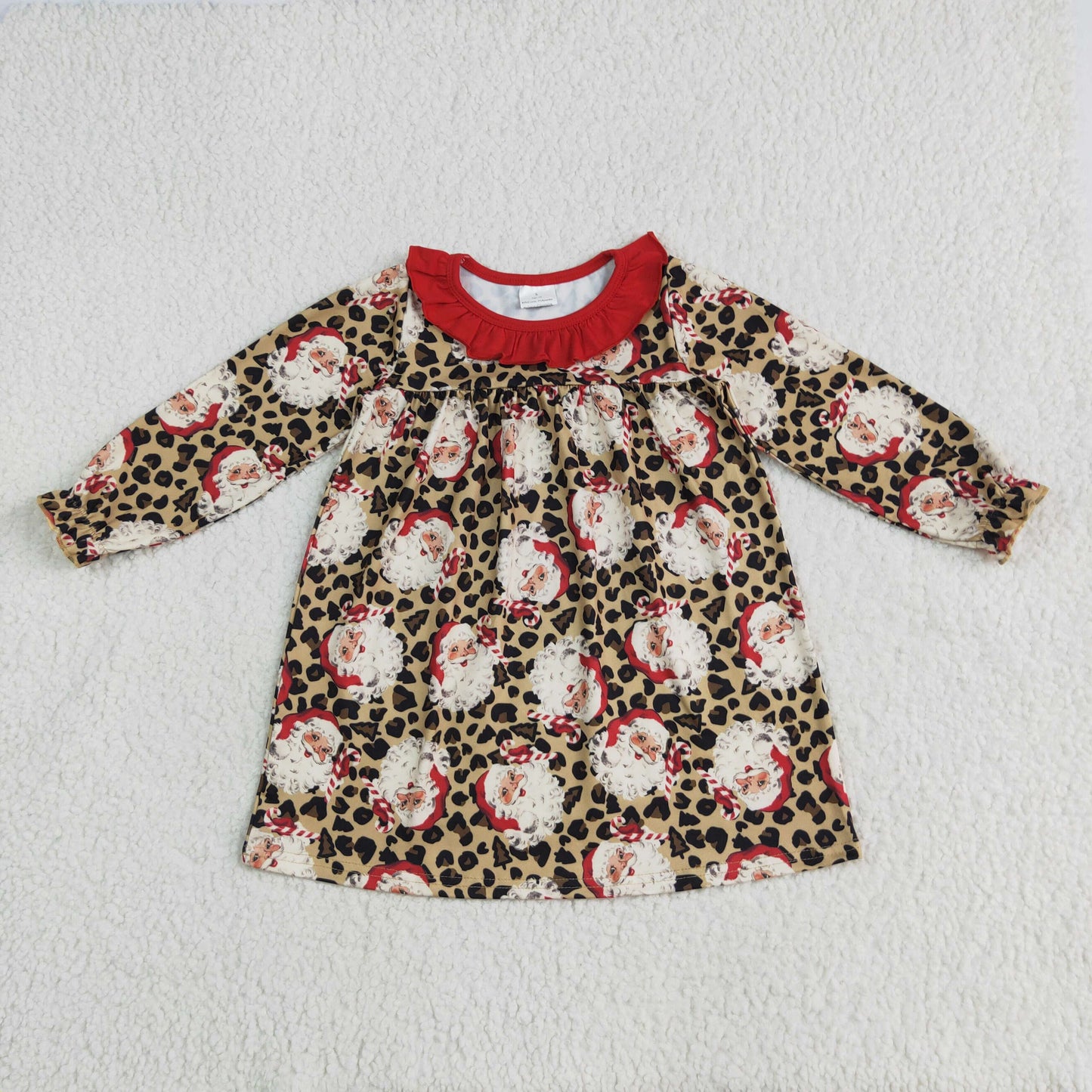 Christmas Santa leopard tunic top matching pants clothes