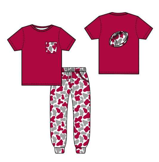 Toddle kids boy football team design short sleeve outfit
