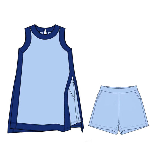 baby girls sleeveless dress matching shorts yoga clothing set