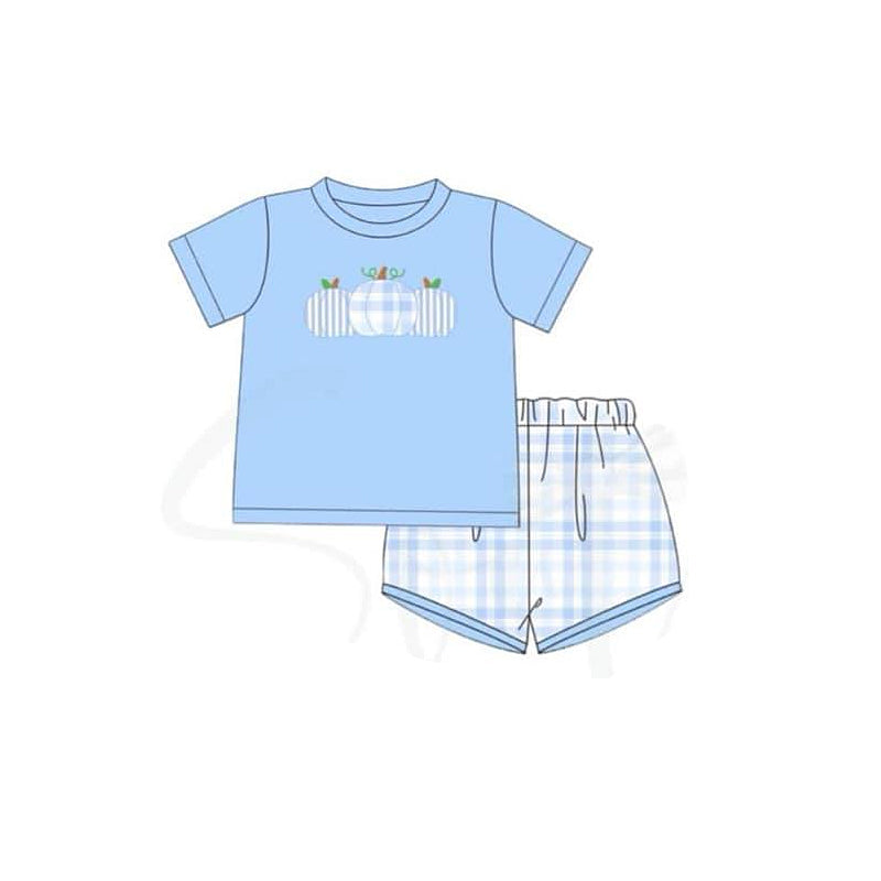 three pumpkins baby boy fall season clothes