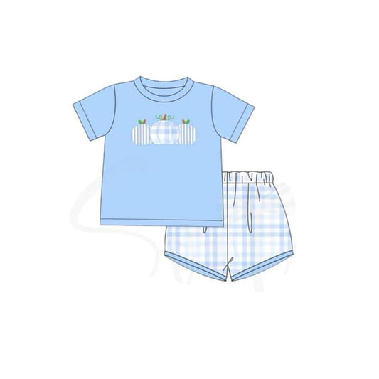 three pumpkins baby boy fall season clothes