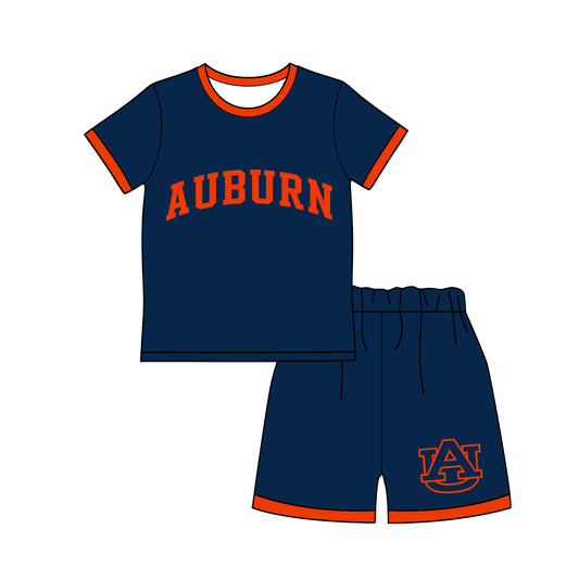 Custom team short sleeve top matching shorts boy summer outfit