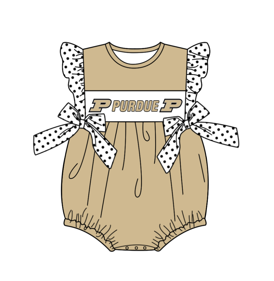 baby girl college team romper
