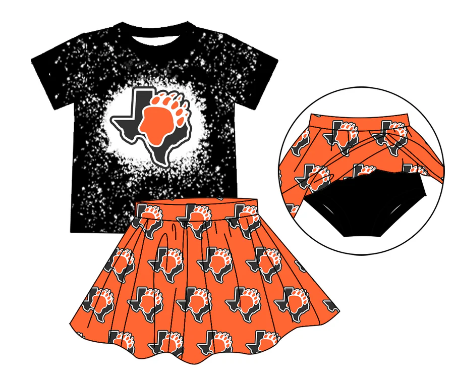 toddle girls cheer team skirt set