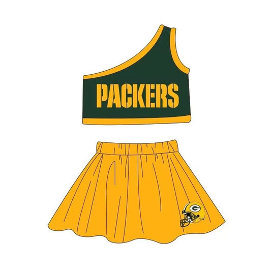 baby girls cheer skirt 2pcs outfit