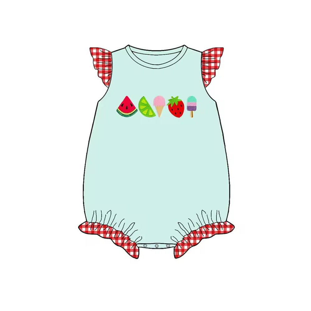 baby girls summer watermelon romper