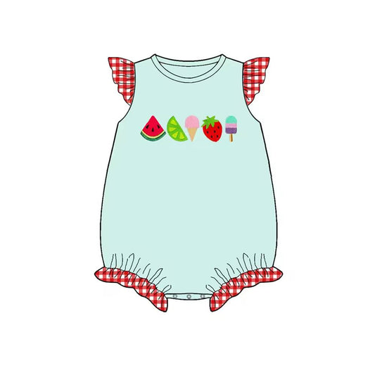 baby girls summer watermelon romper