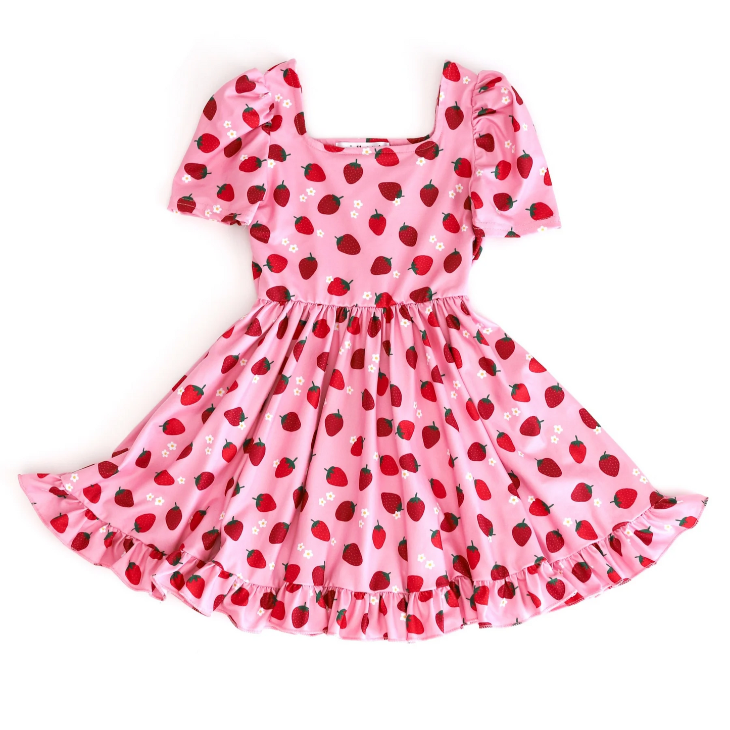 toddle girls short sleeve strawberry dress