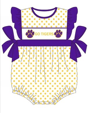 baby girl tiger team romper