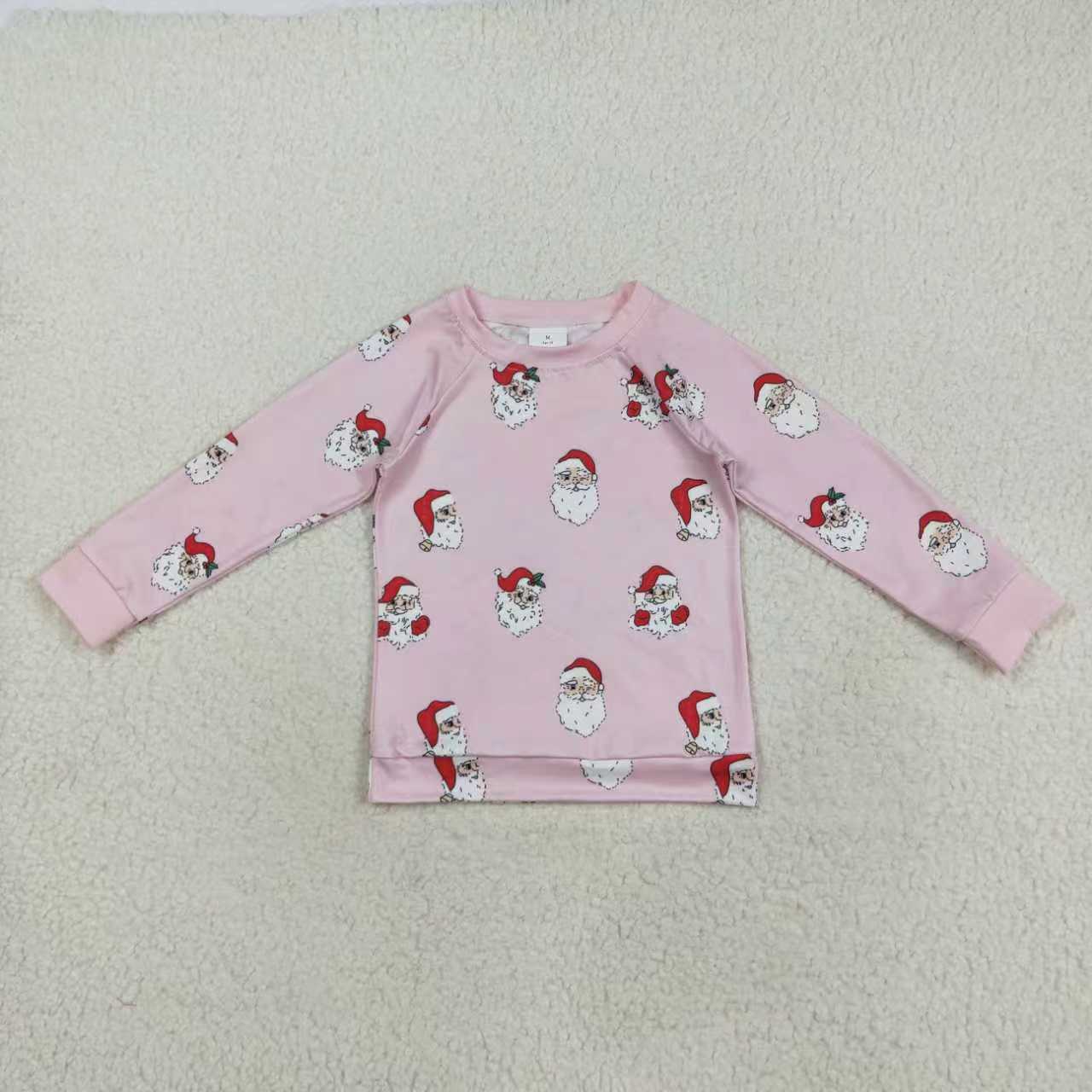 Christmas Santa Claus kids boys long sleeve shirt top