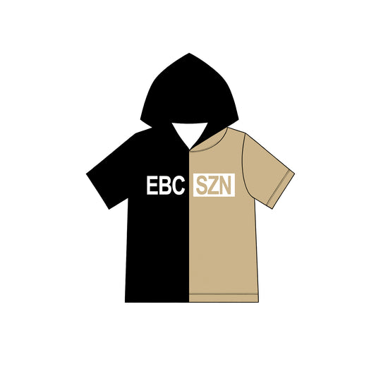baby boy custom team design short sleeve hoodie top