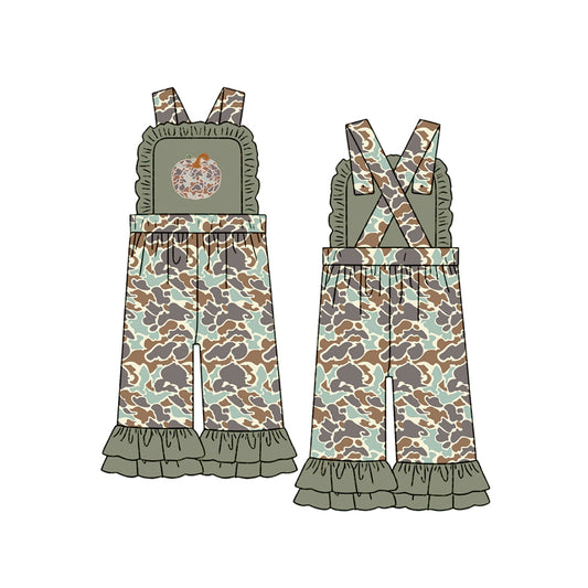 toddle girls fall pumpkin design jumpsuit wholesale factory price