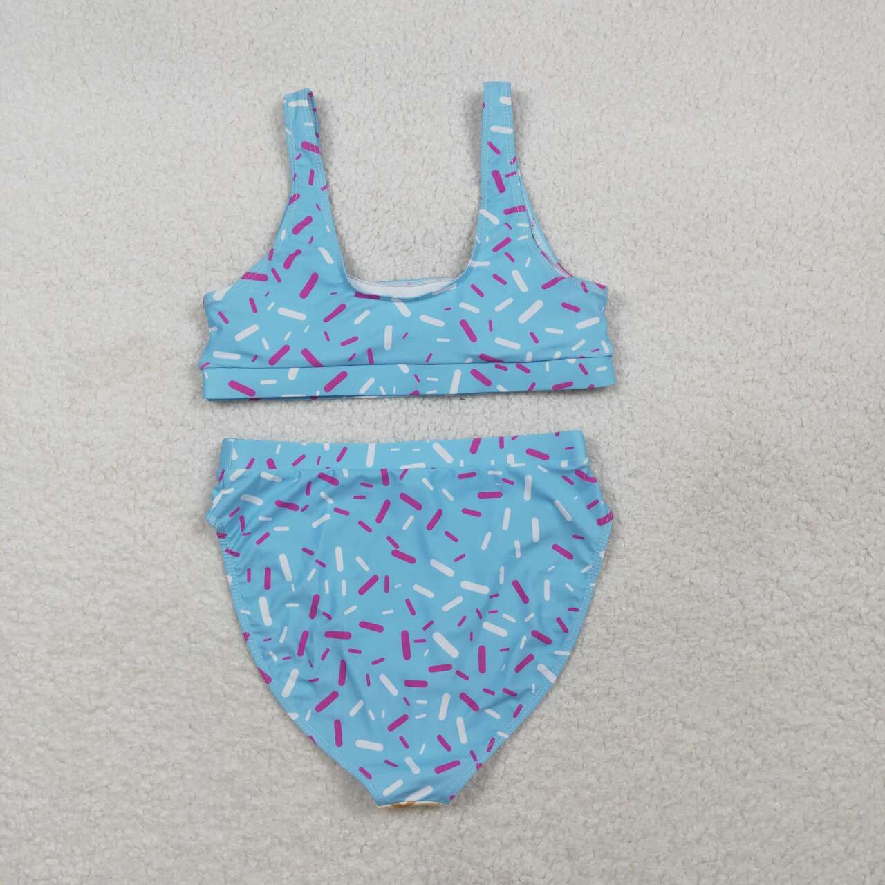 Adult women blue ice cream two pieces swimwear