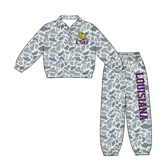 Toddle kids custom louisiana design long sleeve outfit