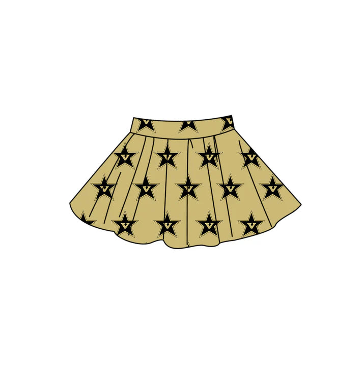 Adult custom team print summer skorts add shorts inside