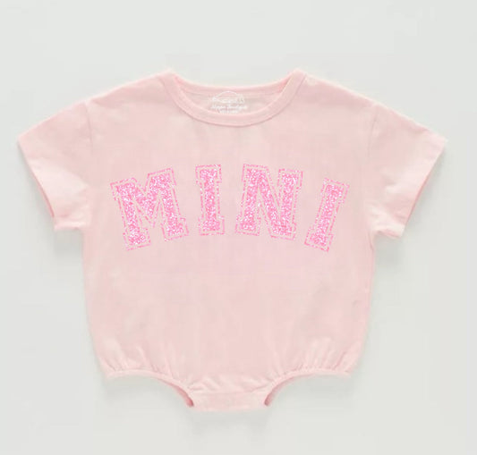 Mini letter kids short sleeve romper