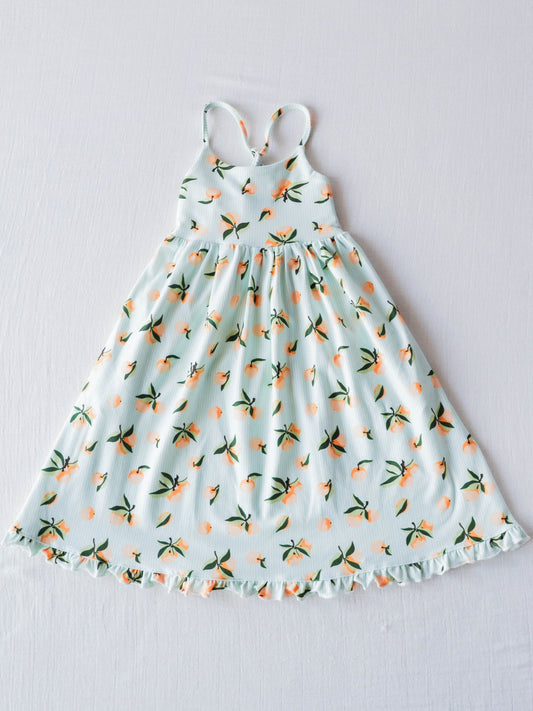 Baby girl wholesale peach boutique dress