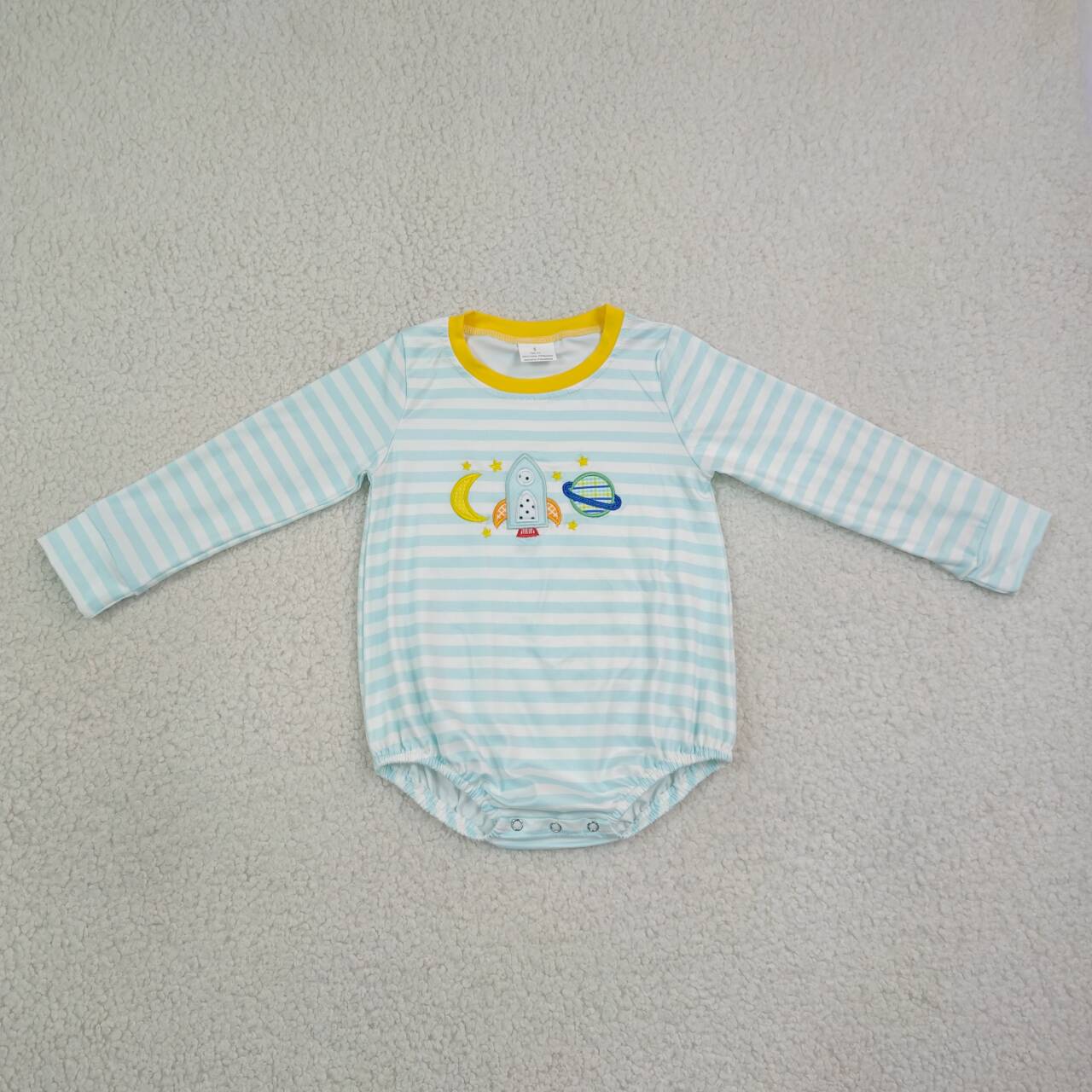 Toddle baby boy long sleeve embroidery romper preorder